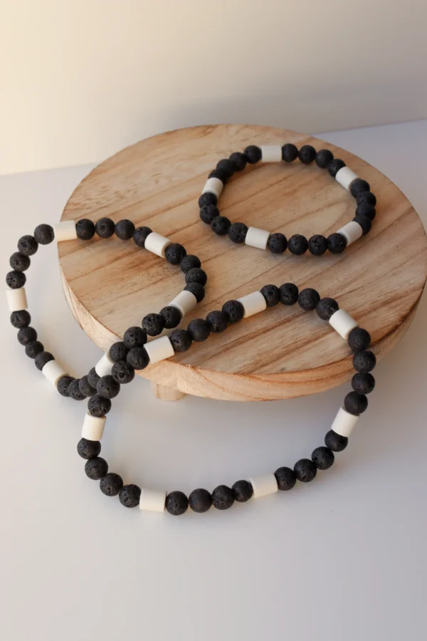 collier pour chien en pierres de lave